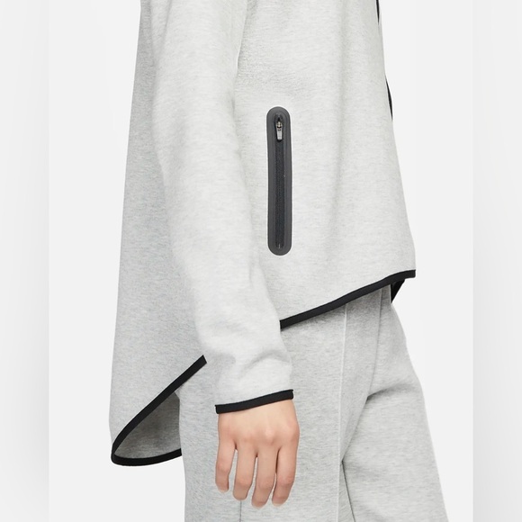 Nike Sportswear Tech Fleece Full Zip Cape Hoodie Jacket Gray SZ S - Picture 5 of 16